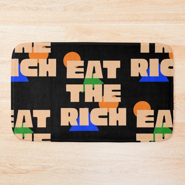 Item preview, EAT THE RICH BAUHAUS PRINT SHIRT BLACK designed and sold by aydapadi.