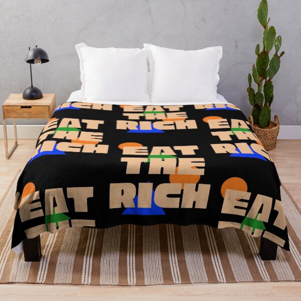 Item preview, EAT THE RICH BAUHAUS PRINT SHIRT BLACK designed and sold by aydapadi.
