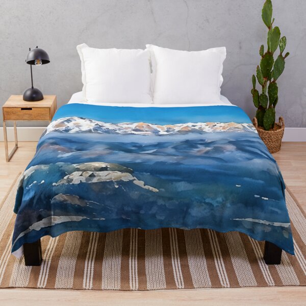 Item preview, Scenic Winter Olympic Mountains (Watercolor) designed and sold by flyscenicair.