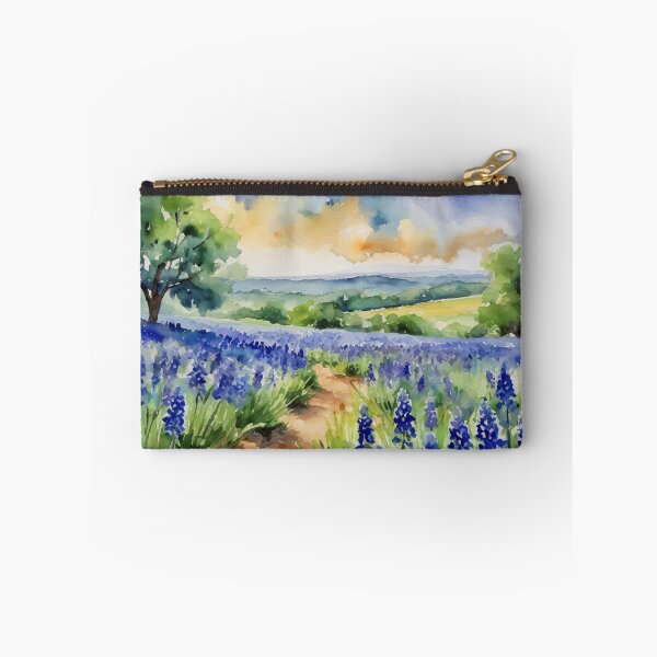 Item preview, Texas Hill Country Blue Bonnet Watercolor designed and sold by Magnolia Valley Art.