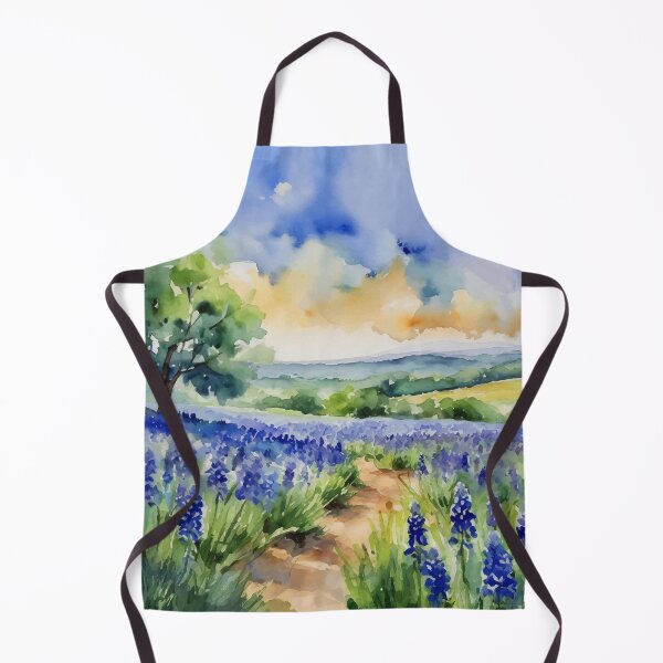 Item preview, Texas Hill Country Blue Bonnet Watercolor designed and sold by Magnolia Valley Art.