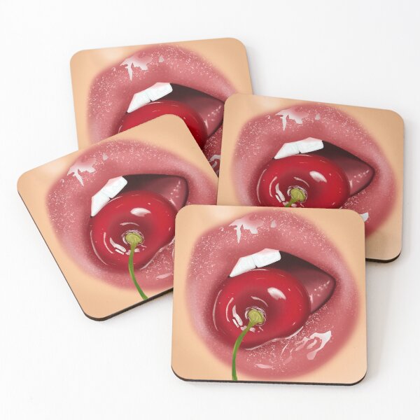 Item preview, Glossy lips with cherry designed and sold by ✨Nikita✨.