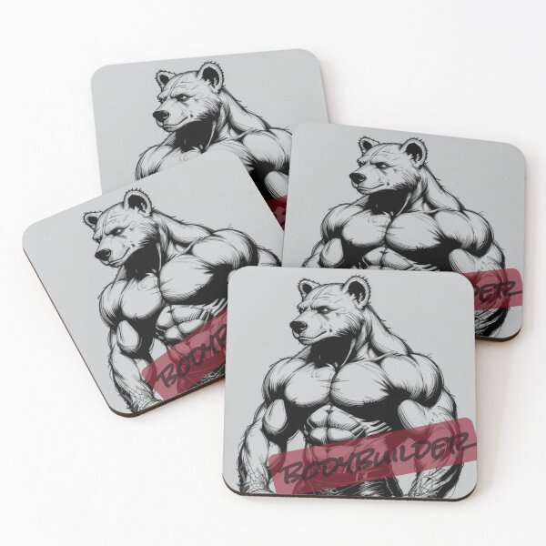 Item preview, Bodybuilder bear designed and sold by Suc Designs.