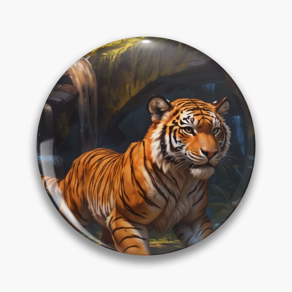 Item preview, Jungle Waterfall Tiger designed and sold by CattoriHanzo.