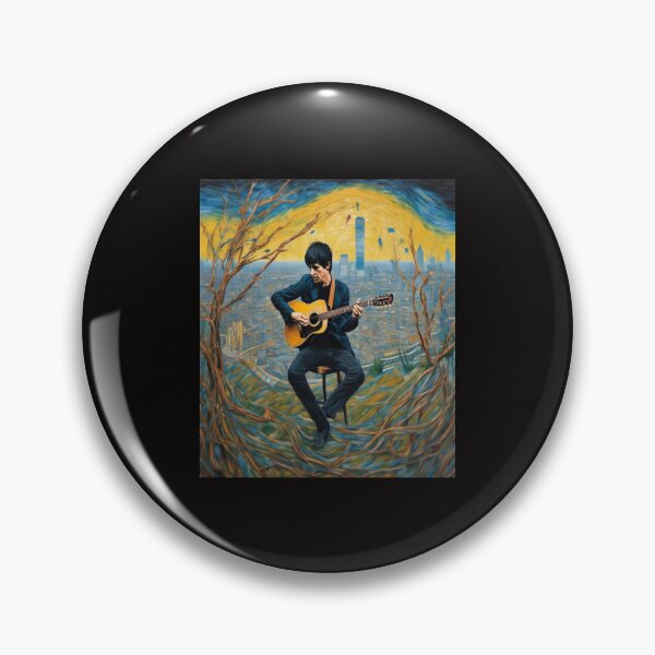 Item preview, "Ensoñación musical: Johnny Marr y las notas flotantes" designed and sold by Artisticanvas.