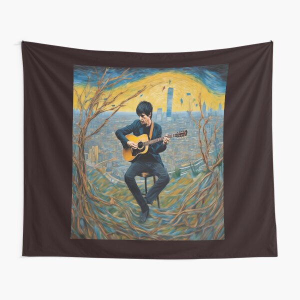 Artikel-Vorschau von „Musikalische Träumerei: Johnny Marr und die Floating Notes“, designt und verkauft von Artisticanvas.