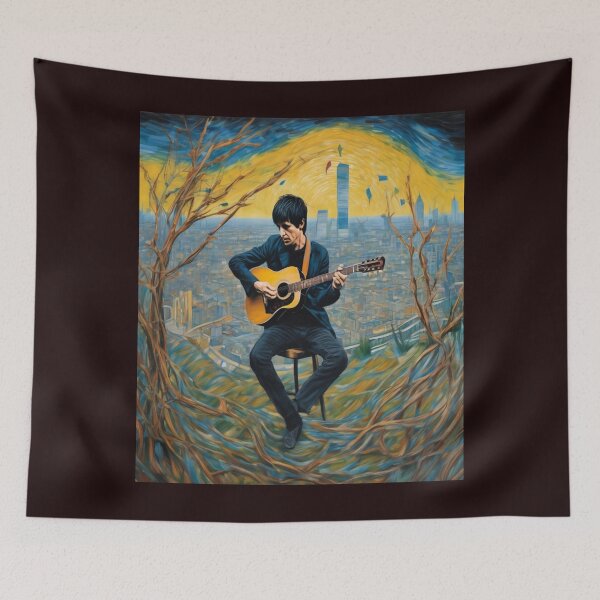Item preview, "Musical Reverie: Johnny Marr and the Floating Notes" designed and sold by Artisticanvas.