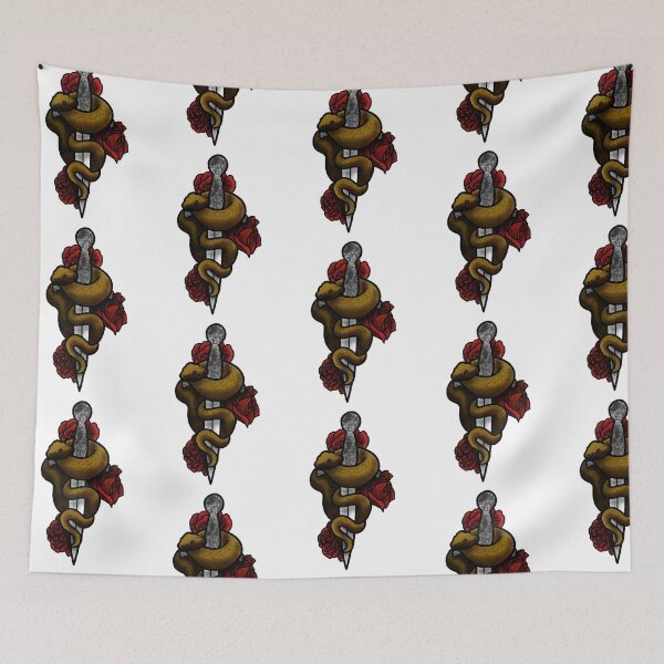 Item preview, Copy of Roses snakes and daggers tattoo style designed and sold by LeahcarsArt.