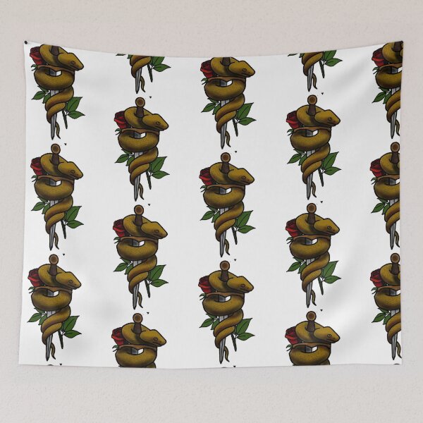 Item preview, Copy of Roses snakes and daggers tattoo style designed and sold by LeahcarsArt.