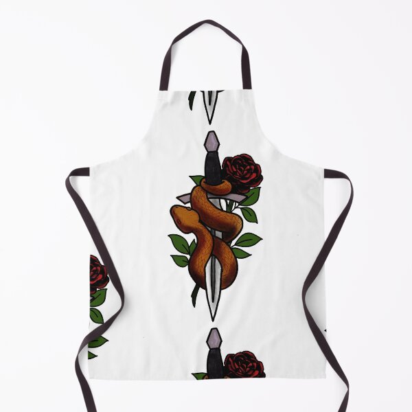 Item preview, Roses snakes and daggers tattoo style designed and sold by LeahcarsArt.