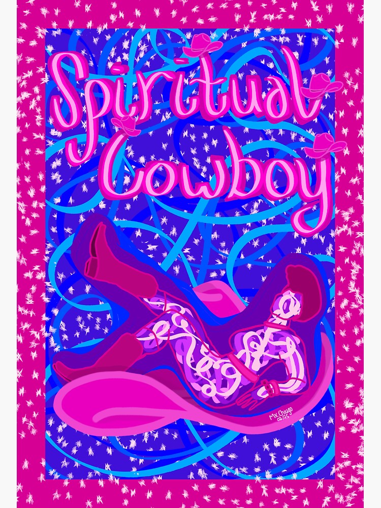 Thumbnail 3 von 3, Sticker, Spiritueller Cowboy | Cowboy Carter von Beyoncé inspiriertes Kunstposter designt und verkauft von ChiugoRossi.