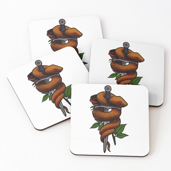 Item preview, Copy of Copy of Roses snakes and daggers tattoo style designed and sold by LeahcarsArt.