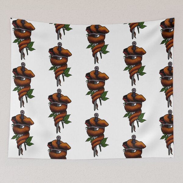 Item preview, Copy of Copy of Roses snakes and daggers tattoo style designed and sold by LeahcarsArt.