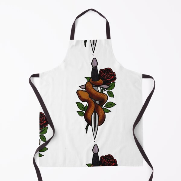 Item preview, Roses snakes and daggers tattoo style designed and sold by LeahcarsArt.