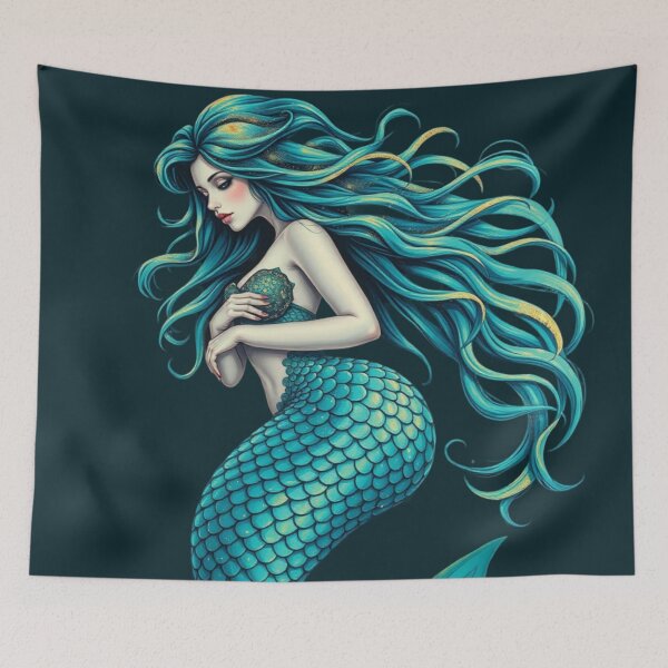 Item preview, Moonlit Siren designed and sold by LyssasMindArt.