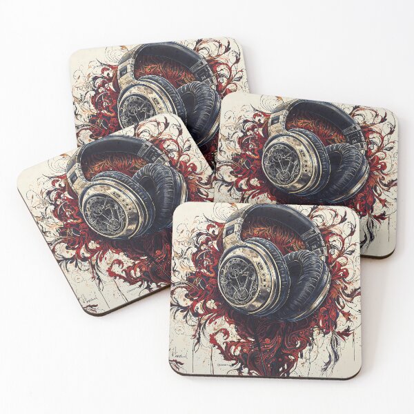 Item preview, headphones street art ornaments music dejco.art domin Krosno designed and sold by dejco.art.