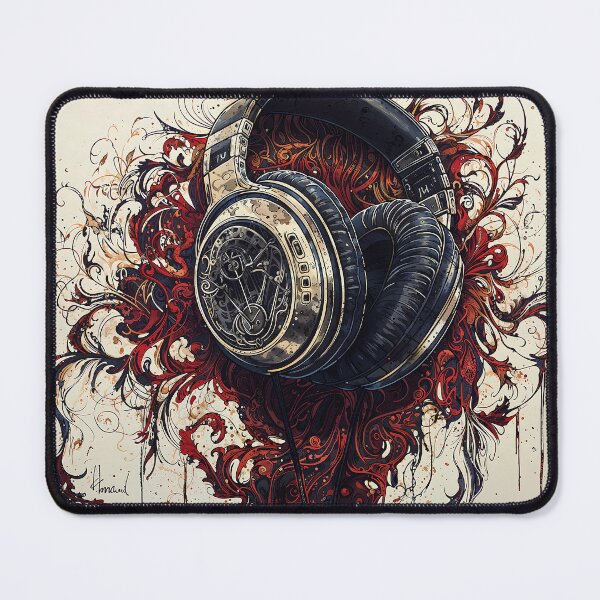 Item preview, headphones street art ornaments music dejco.art domin Krosno designed and sold by dejco.art.