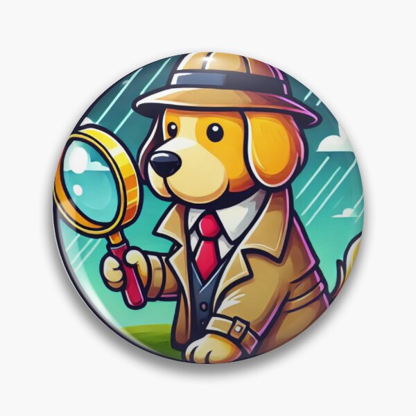 Item preview, Detective Dog - Funny Investigator Pup Art designed and sold by Nauert's.