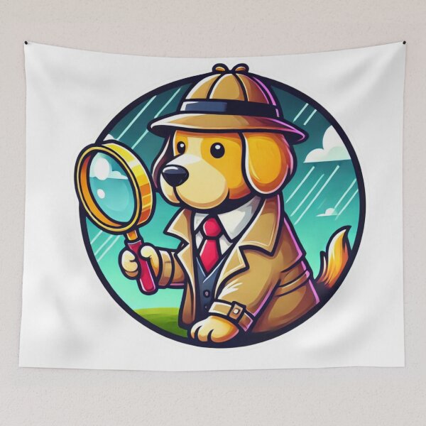Item preview, Detective Dog - Funny Investigator Pup Art designed and sold by Nauert's.