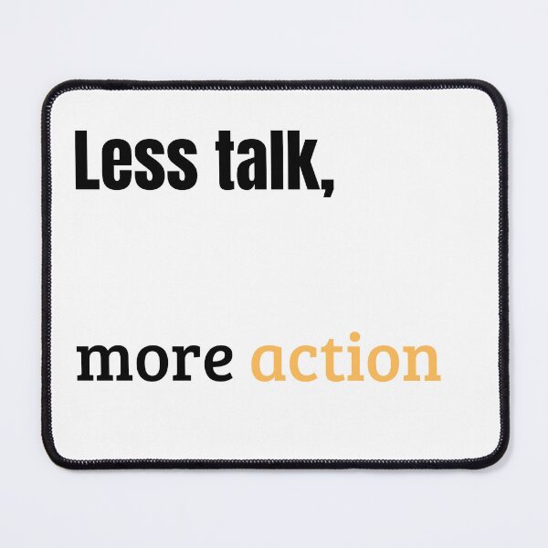 Item preview, Less words, more action designed and sold by LocaTee.