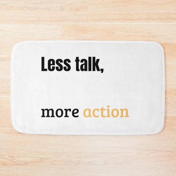 Item preview, Less words, more action designed and sold by LocaTee.