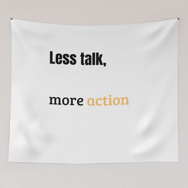 Item preview, Less words, more action designed and sold by LocaTee.
