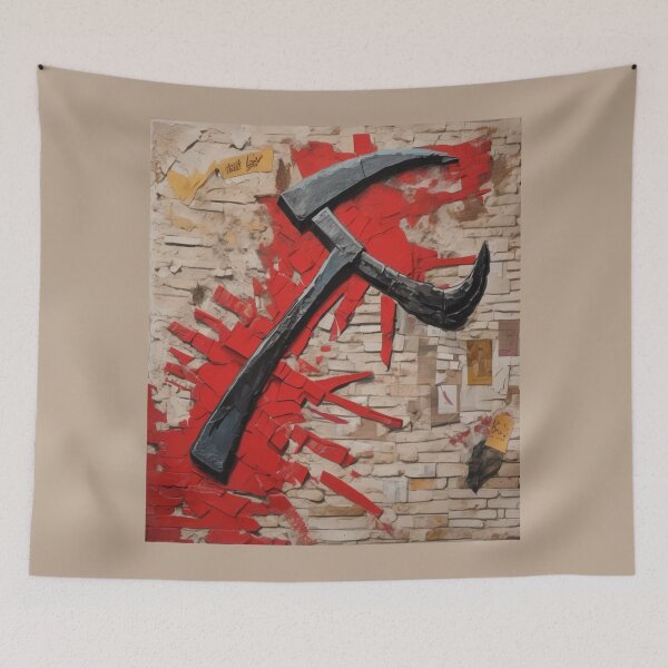 Item preview, "Revolutionary Echoes: Stylized Hammer and Sickle" designed and sold by Artisticanvas.
