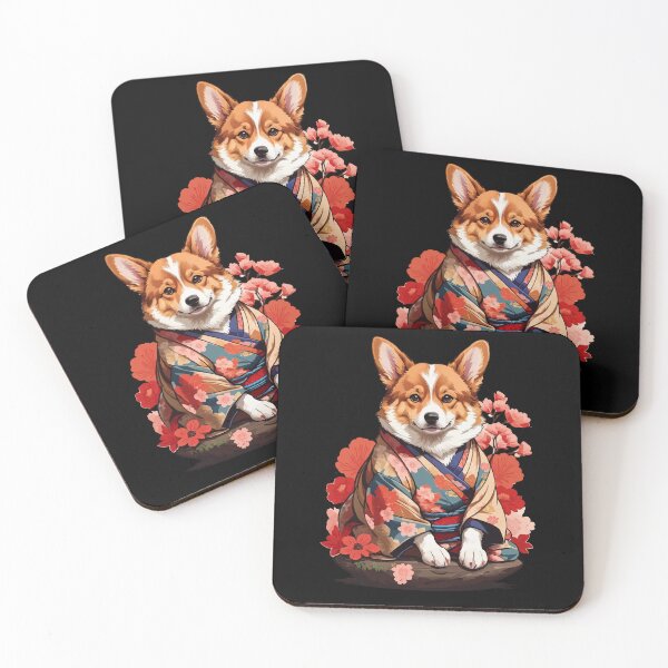 Item preview, Corgi Kimono Samurai Traditional Japanese Anime Art Ninja designed and sold by Dressed For  Duty.