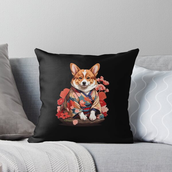 Item preview, Corgi Kimono Samurai Traditional Japanese Anime Art Ninja designed and sold by Dressed For  Duty.