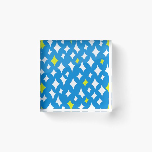 Item preview, Mid-Century Modern Fifties-Inspired Star Pattern On Blue designed and sold by DEC02.