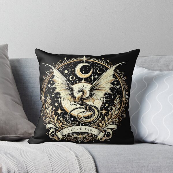 Artikelvorschau, Flieg oder stirb, Goldener Drache, Design – Inspiriert vom vierten Flügel entworfen und verkauft von Aagnyes.
