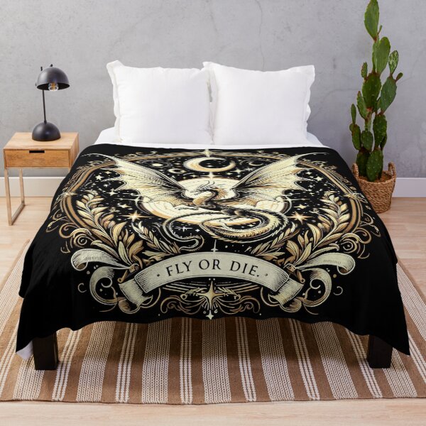 Item preview, Fly or Die Golden Dragon Design - Fourth Wing Inspired Art designed and sold by Aagnyes.