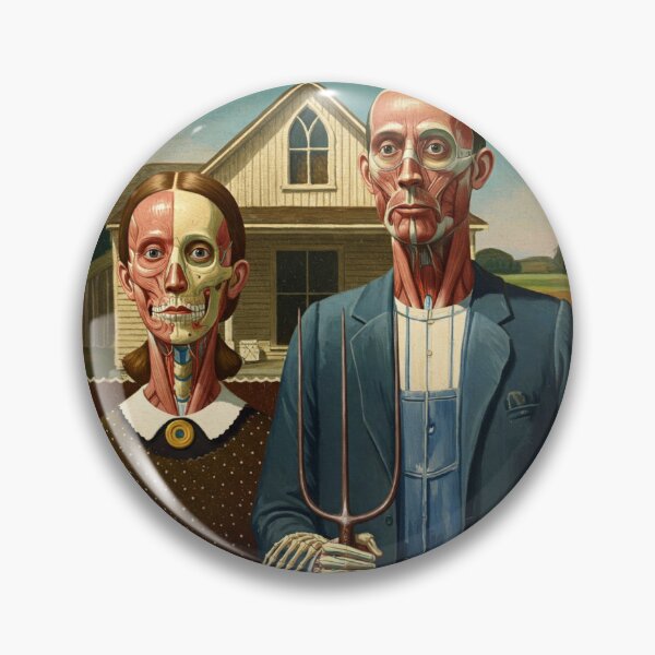 Item preview, Anatomical American Gothic Skeleton Anatomy Medicine Pathology Assistant Autopsy Art Morgue designed and sold by LethallyBlonde.