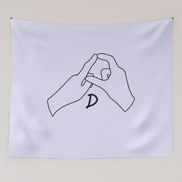 Item preview, BSL letter sign D designed and sold by Artistkhg.