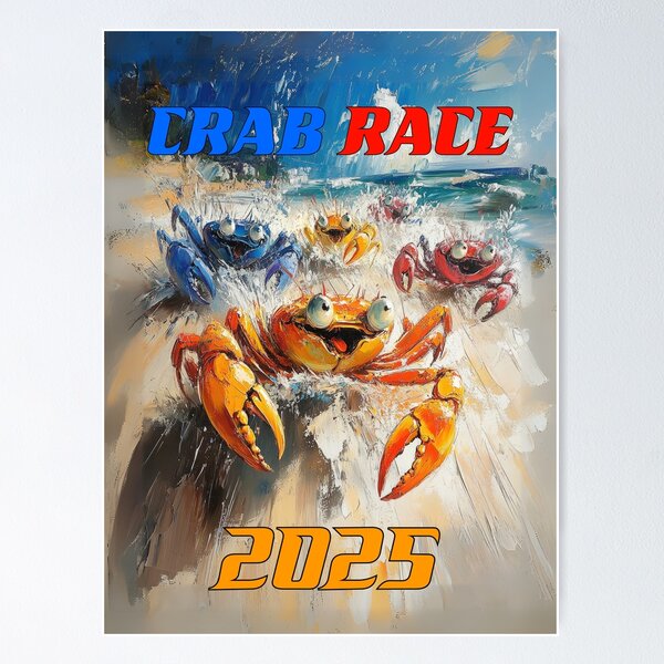 Item preview, Crab Race 2025: Sandy Shore Showdown designed and sold by bAIryBarn.
