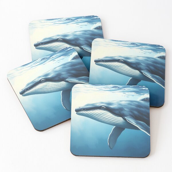 Item preview, Majestic Blue Whale Portrait Marine Wildlife Conservation designed and sold by kakarikihill.