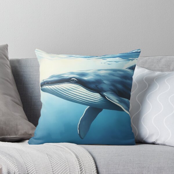 Item preview, Majestic Blue Whale Portrait Marine Wildlife Conservation designed and sold by kakarikihill.
