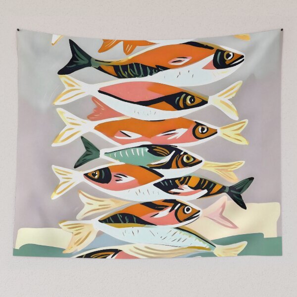 Item preview, Sardines Meetup Art Print designed and sold by 83oranges.com.