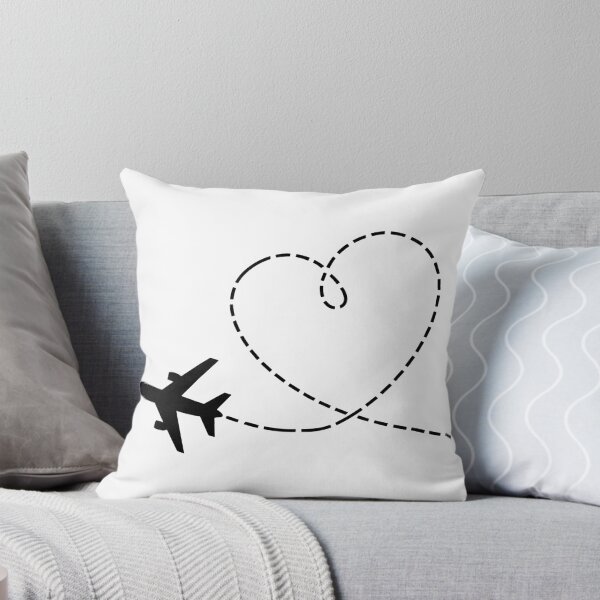 Artikelvorschau, Flugzeug mit Herz Flugroute Reisekunst entworfen und verkauft von theartfulaspie.