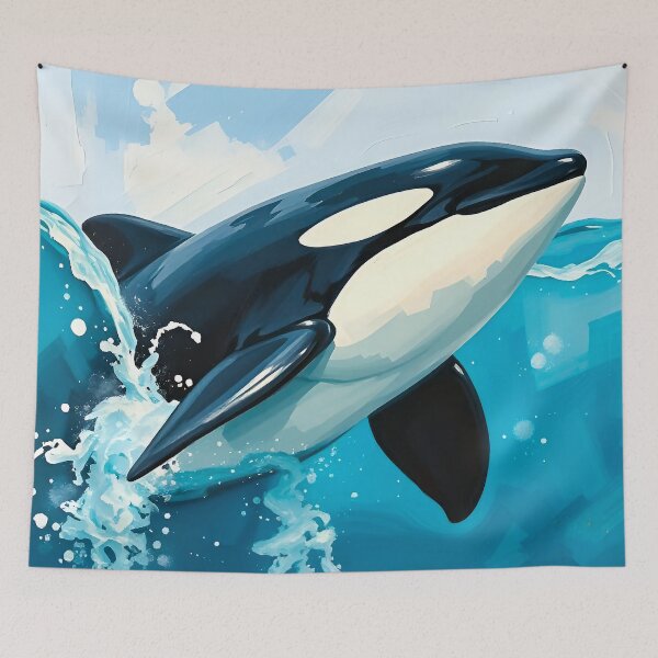 Item preview, Orca Portrait Killer Whale Marine Wildlife Conservation designed and sold by kakarikihill.