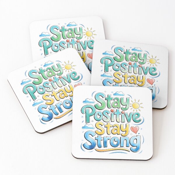 Item preview, Stay Positive, Stay Strong - Cute Watercolor Motivational Quotes designed and sold by RiceArtShop.