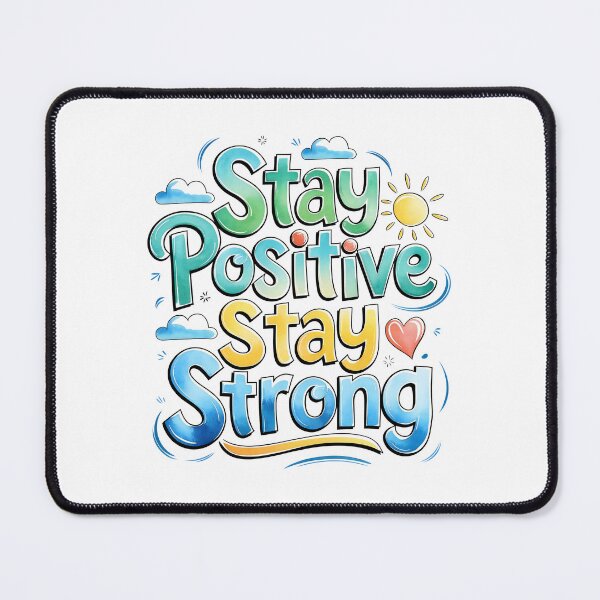 Item preview, Stay Positive, Stay Strong - Cute Watercolor Motivational Quotes designed and sold by RiceArtShop.