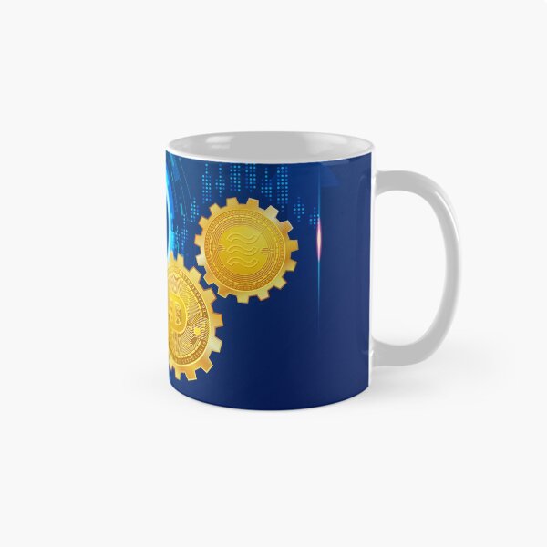 Item preview, cryptocurrency technology, bitcoin and crypto coins gear wheel stock market element designed and sold by NiamLab.