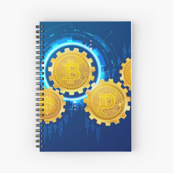 Item preview, cryptocurrency technology, bitcoin and crypto coins gear wheel stock market element designed and sold by NiamLab.
