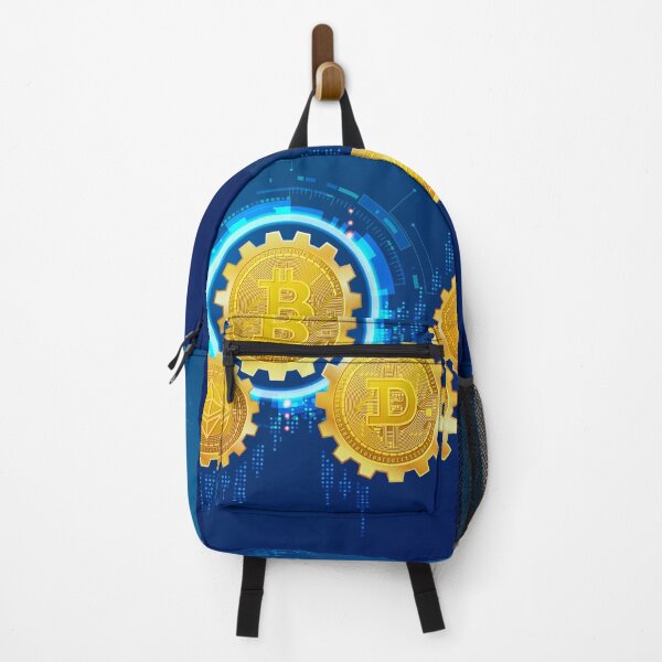 Item preview, cryptocurrency technology, bitcoin and crypto coins gear wheel stock market element designed and sold by NiamLab.