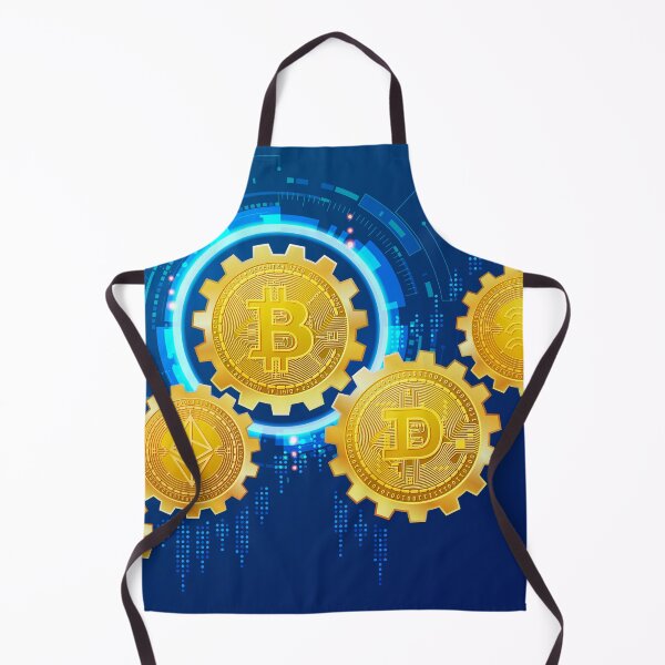 Item preview, cryptocurrency technology, bitcoin and crypto coins gear wheel stock market element designed and sold by NiamLab.