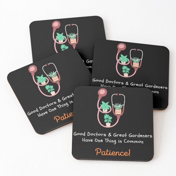Item preview, Good Doctors & Great Gardeners – Patience is Key | Funny Doctor & Plant Lover Tee designed and sold by ipot.