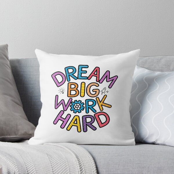 Item preview, Dream Big, Work Hard - Cute Motivational Quotes designed and sold by RiceArtShop.