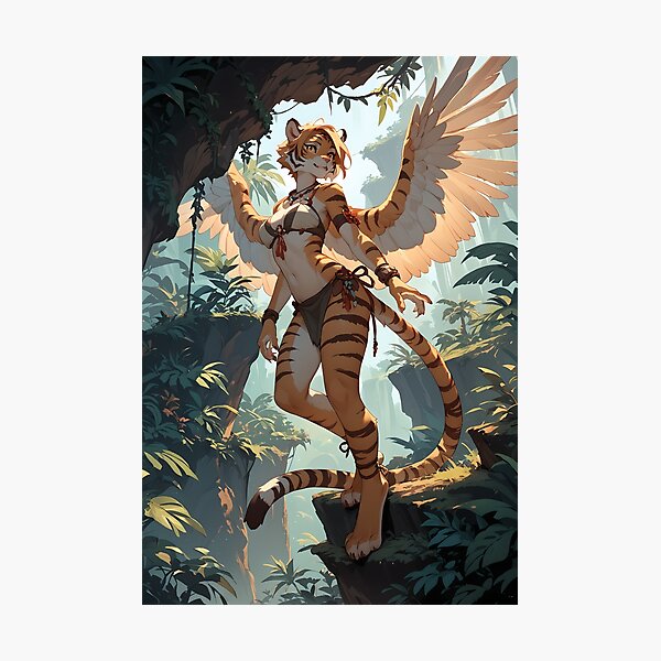 Item preview, Winged Anthro Tiger Girl designed and sold by CattoriHanzo.