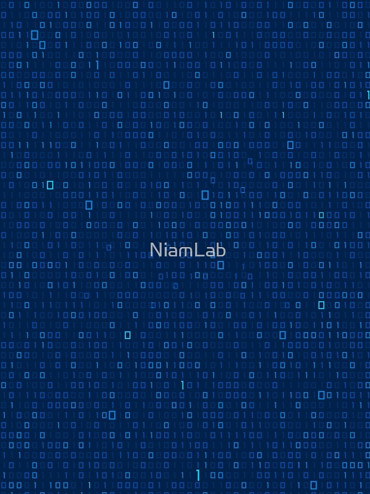 Thumbnail 5 of 5, A-Line Dress, digital technology, binary code program pattern  designed and sold by NiamLab.